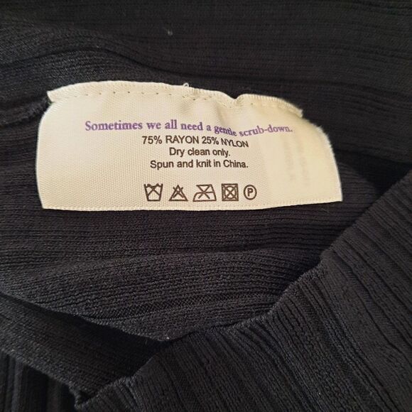 M.M‎ LAFLEUR Classic Black Knit Button Cardigan size L - Picture 4 of 8